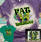 Mardi Gras Let the Shenanigans begin Distressed Bleached Tees / DTF Shirts