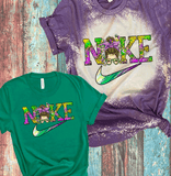 Mardi Gras Let the Shenanigans begin Distressed Bleached Tees / DTF Shirts