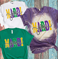 Mardi Gras Let the Shenanigans begin Distressed Bleached Tees / DTF Shirts