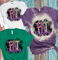 Mardi Gras Let the Shenanigans begin Distressed Bleached Tees / DTF Shirts