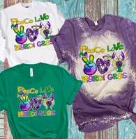 Mardi Gras Let the Shenanigans begin Distressed Bleached Tees / DTF Shirts