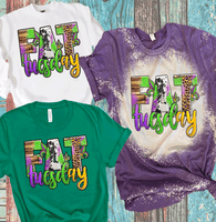 Mardi Gras Let the Shenanigans begin Distressed Bleached Tees / DTF Shirts