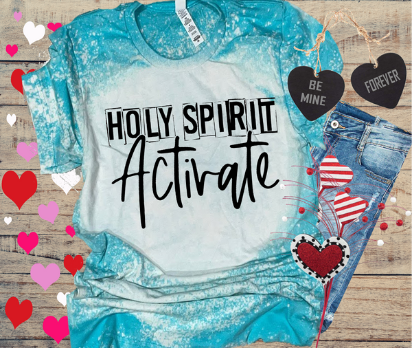 Christian Distressed Tees Vintage Bleached Jesus Holy Spirit Activate
