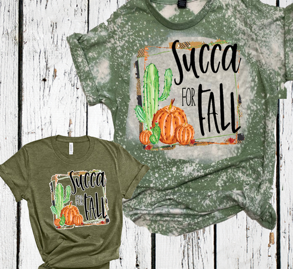 Succa For Fall Thanksgiving Shirt / Bleached Vintage Tees / Unisex Fall Family Shirts
